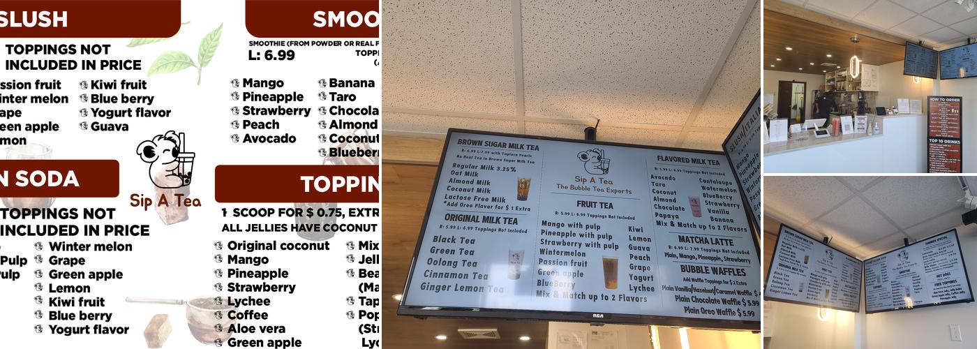 Sip A Tea - The Bubble Tea Experts Menu