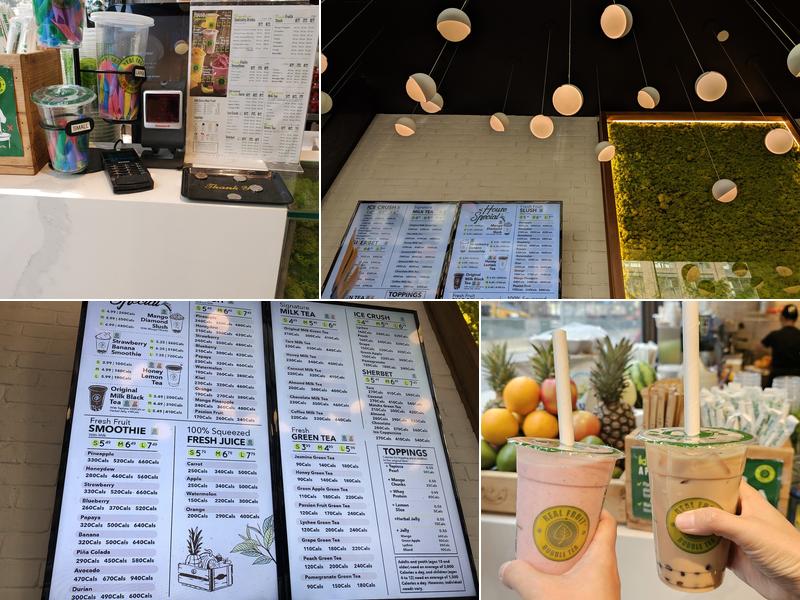 Real Fruit Bubble Tea Menu
