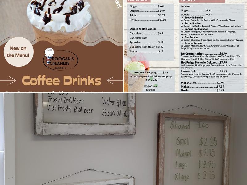 Poogan's Creamery Menu