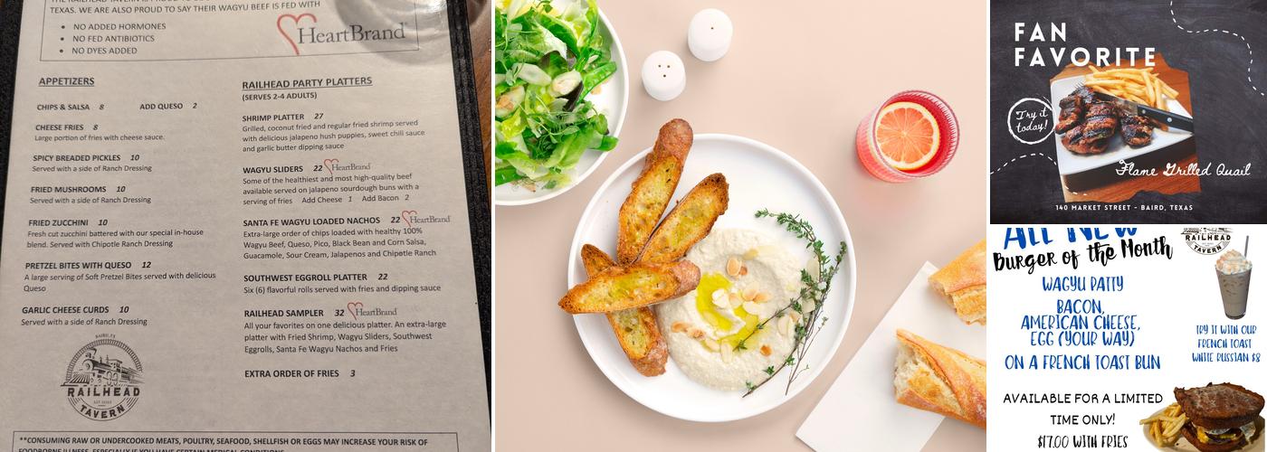 Railhead Tavern Menu