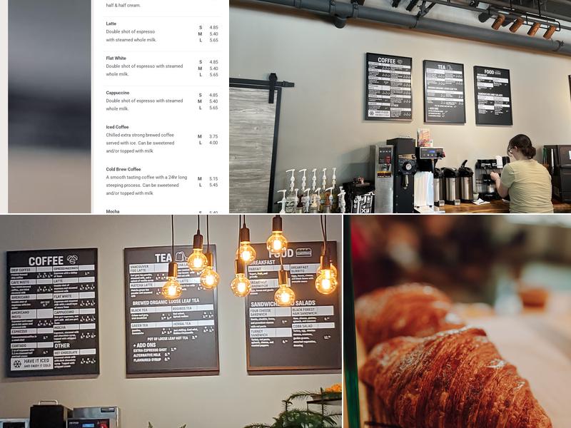 Coasters Coffee Menu