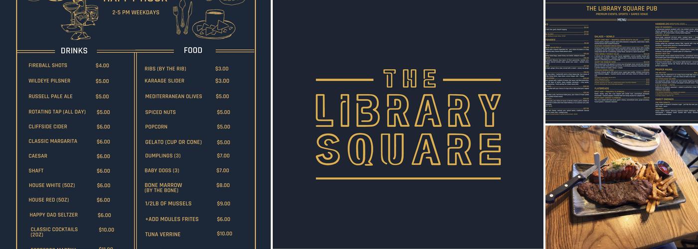 The Library Square Pub Menu
