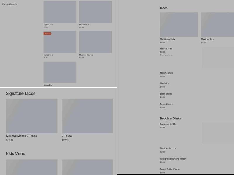 Lola's Mexican Kitchen Menu