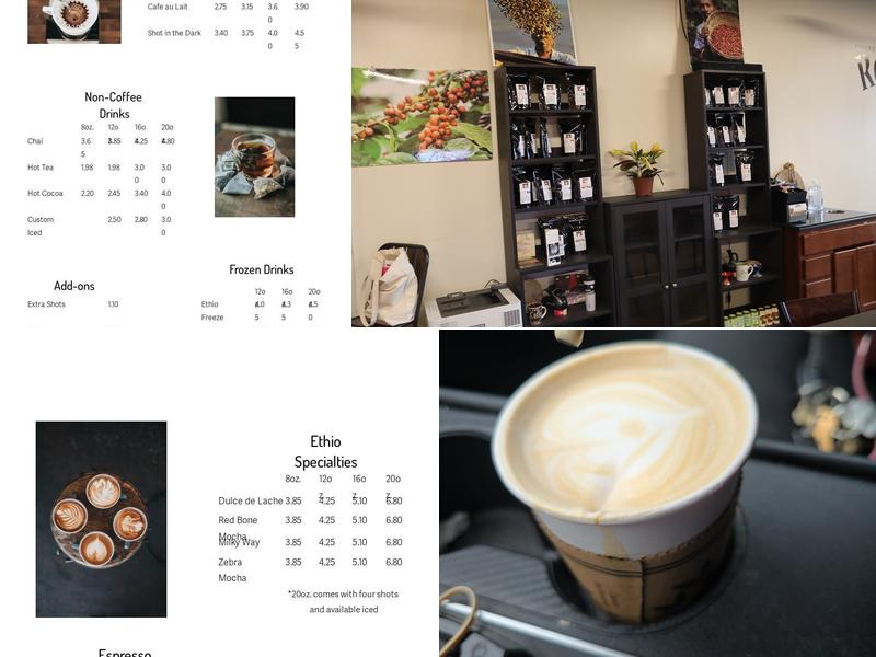 Ethio Coffee Menu
