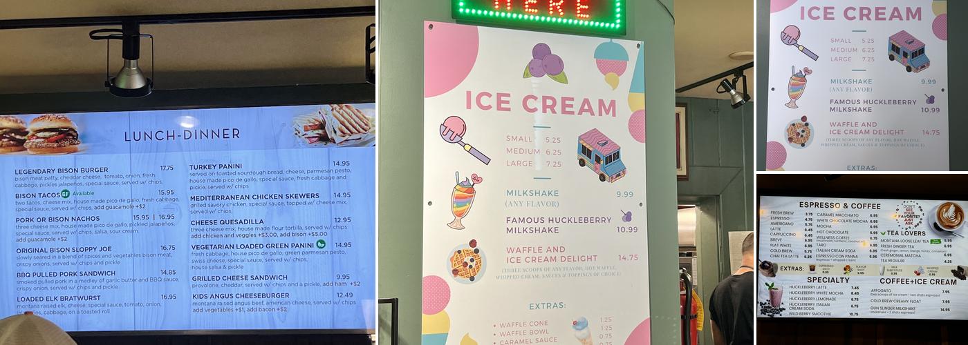 Yellowstone Perk Menu