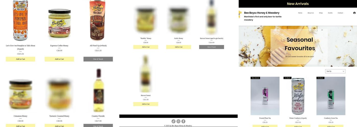 Bee Boyzz Honey and Meadery Menu