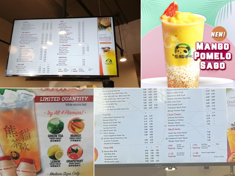 Panda Tea Menu