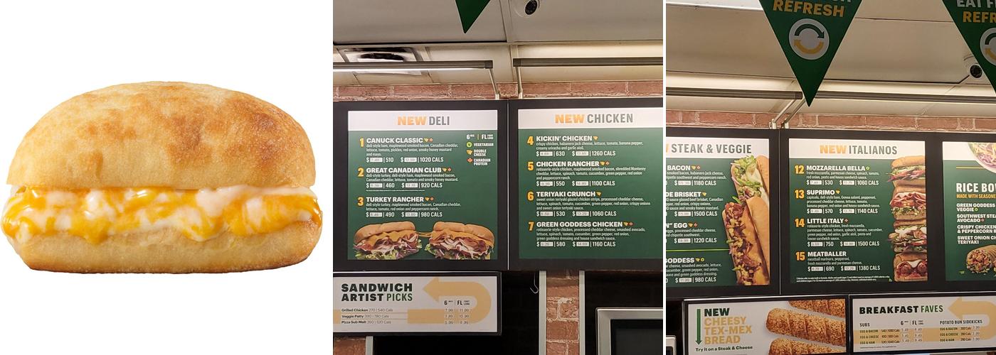 Subway Menu
