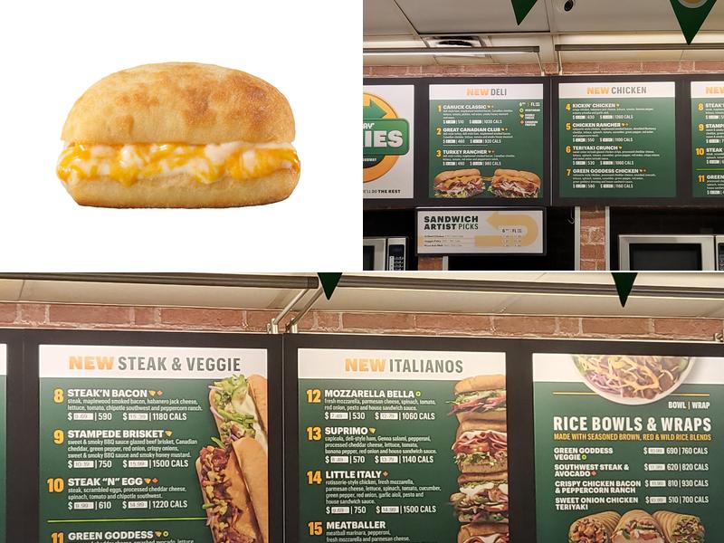 Subway Menu