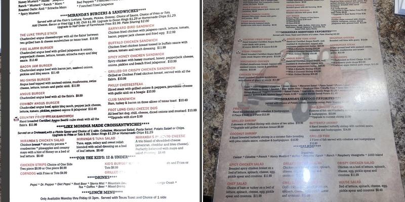 Miranda’s All Tiered Up Bakery & Deli Menu