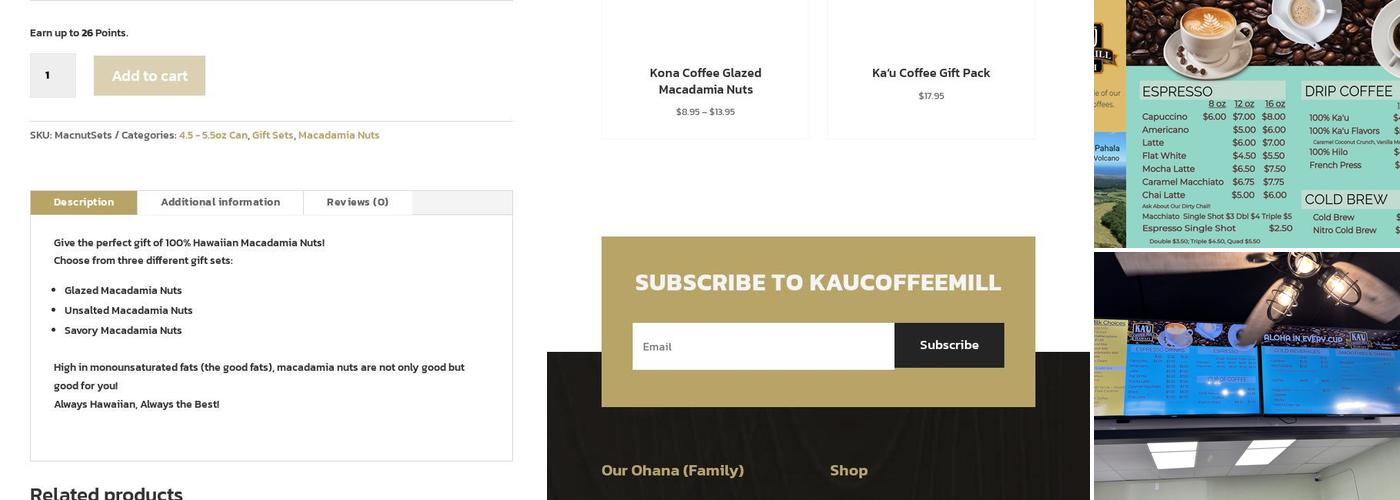 Kau Coffee Mill Menu
