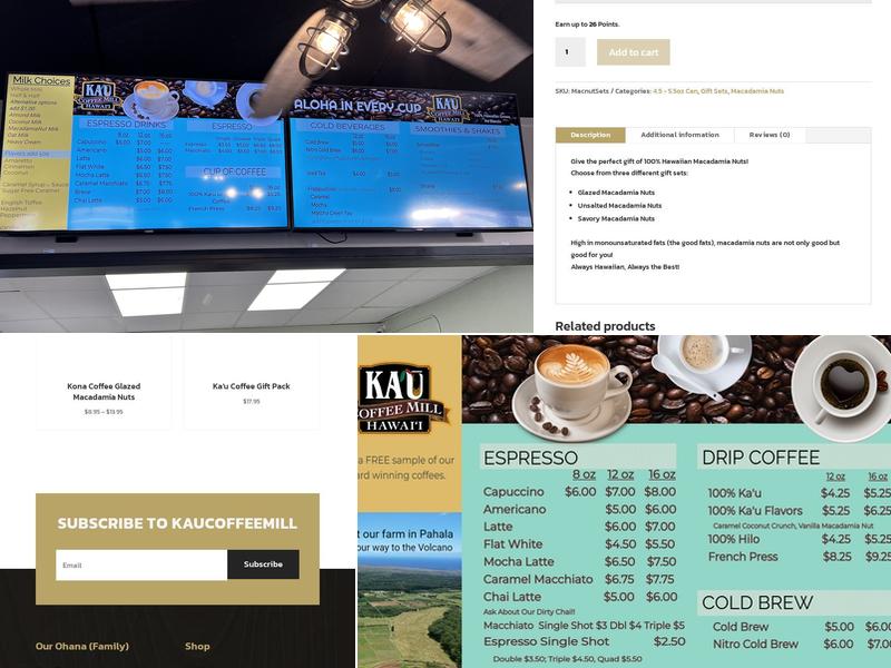 Kau Coffee Mill Menu