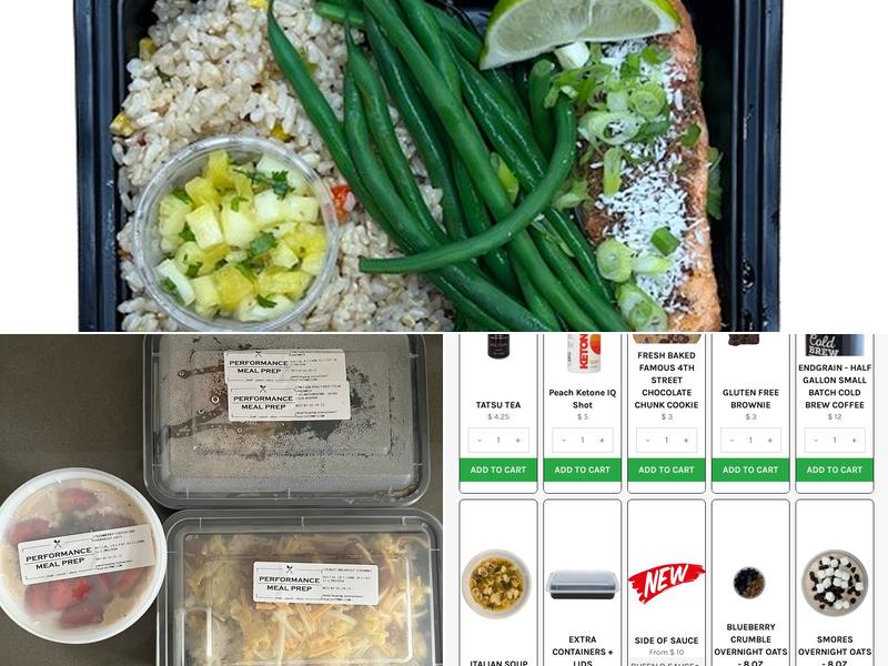 Performance Meal Prep Menu