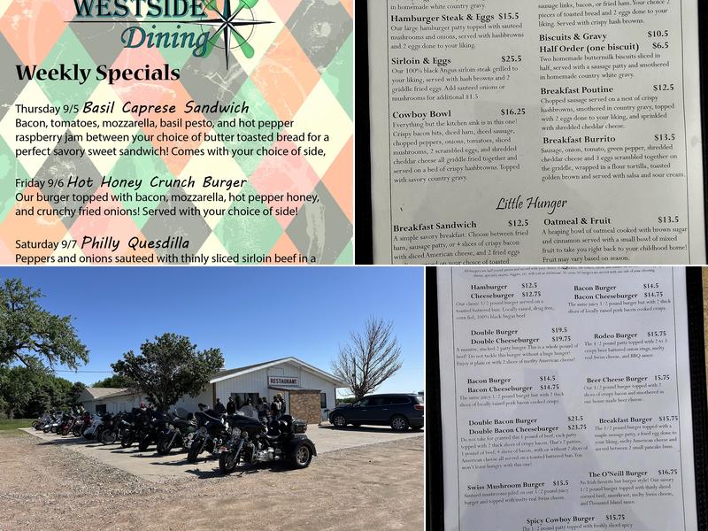 Teal’s Westside Dining Menu
