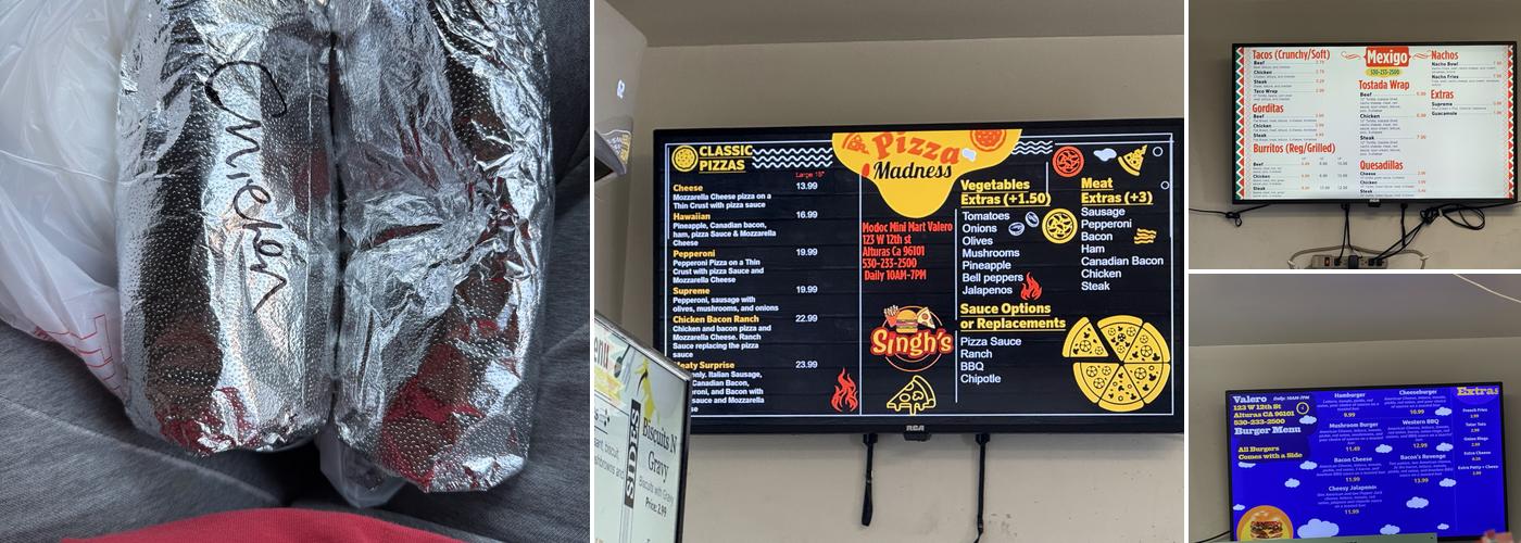 Valero - Kitchen Menu