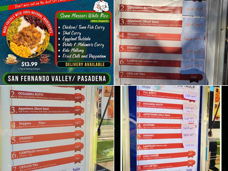 MANI CATERING - Sri Lankan Cuisine Menu