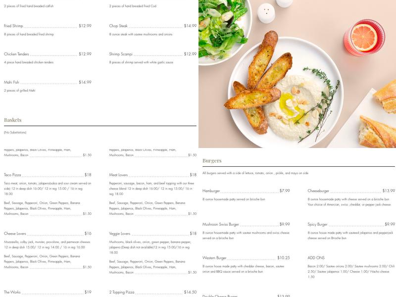 Vibez Ultra Lounge Menu