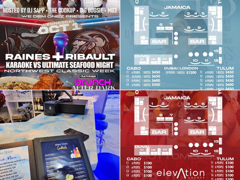 Elevation Lounge Menu