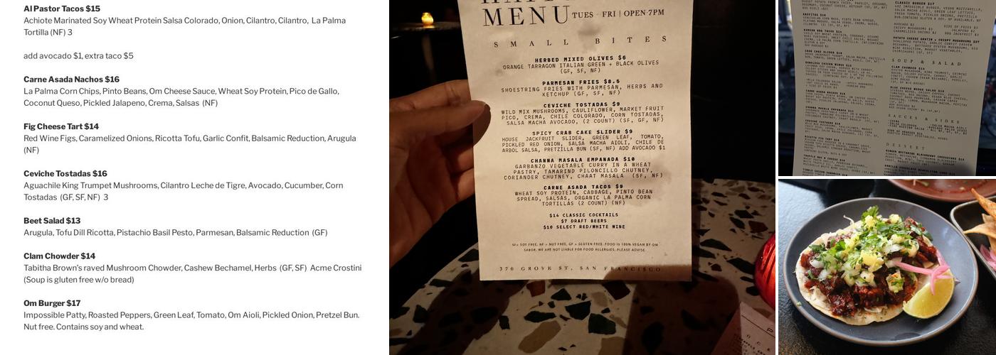 Om Sabor Menu