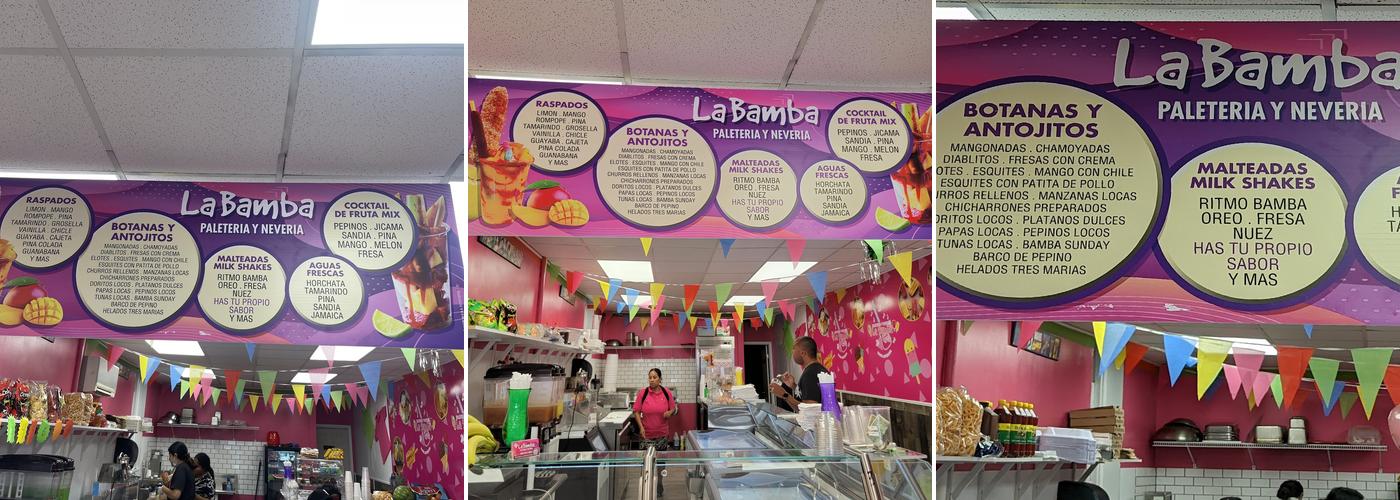 Paleteria Y Neveria La Bamba Menu