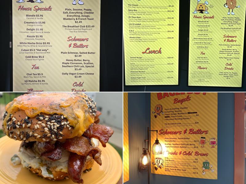 Bagel Boy Menu