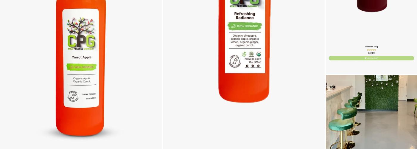 Cold Pressed Gwinnett Menu