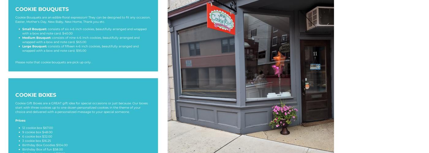 Jersey Cookie Girl Menu