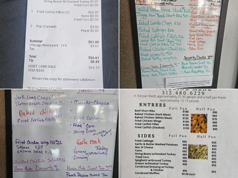 Bronzeville Soul Menu