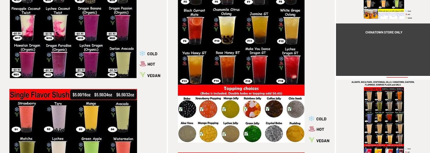 No. 1 Boba Tea UNLV Menu