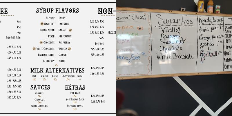 The Coffee Parlor Menu