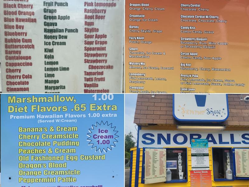 Security- Summer Snow Snowball Stand Menu