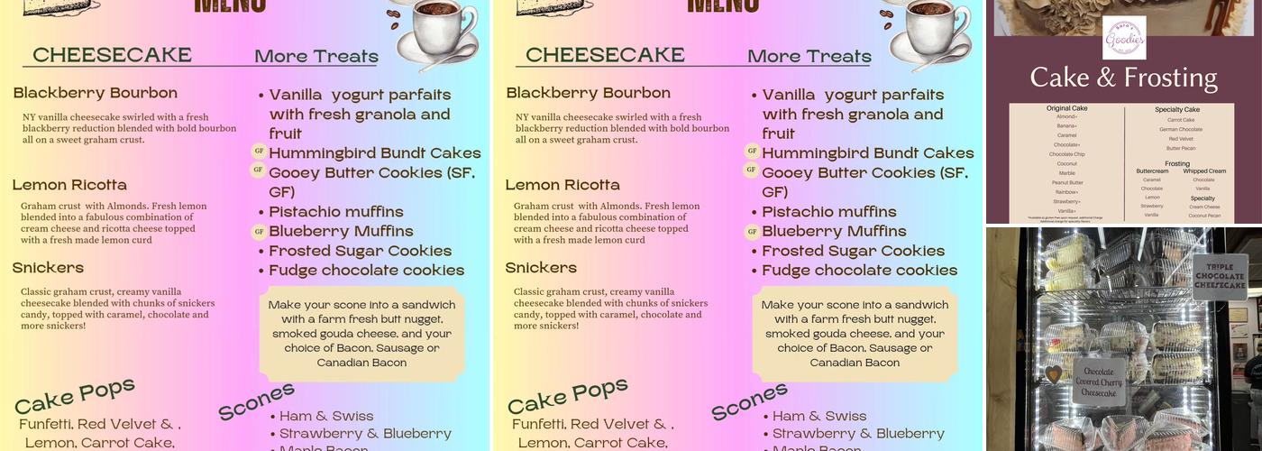Sara's Goodies Menu