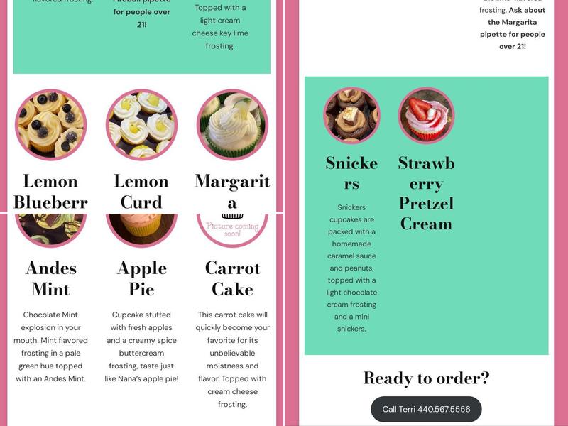 Terri's Main Street Treats Menu