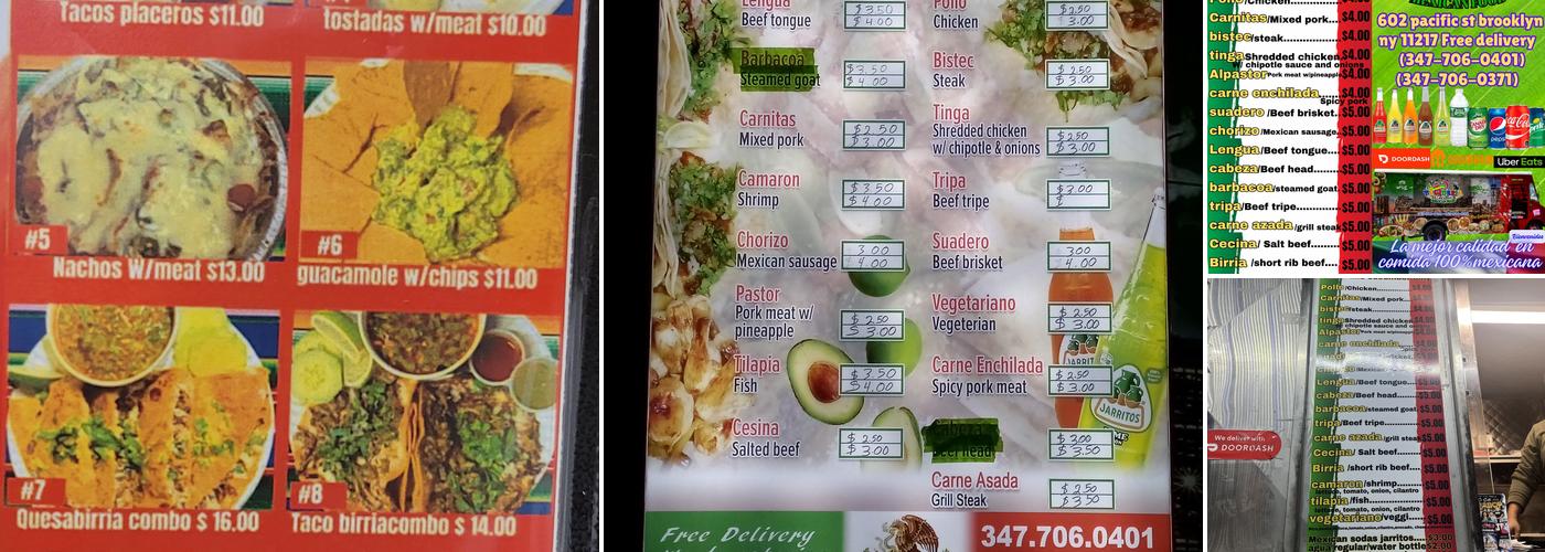 Taqueria Cecilio Food Truck Menu