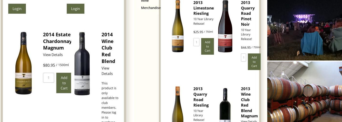 Tawse Winery Menu