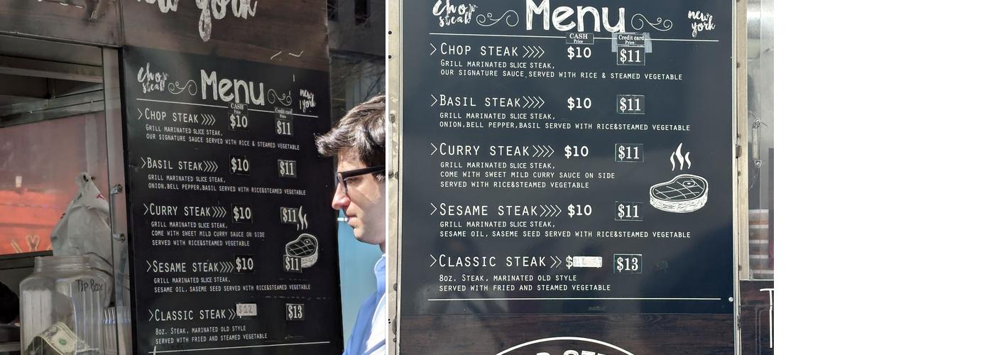 Chop Steak New York Food Truck Menu