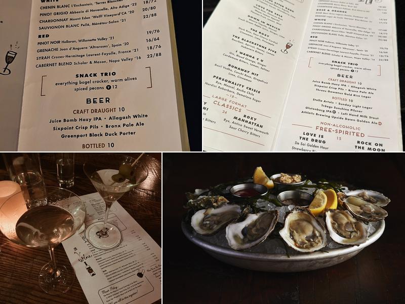 Roxy Bar Menu