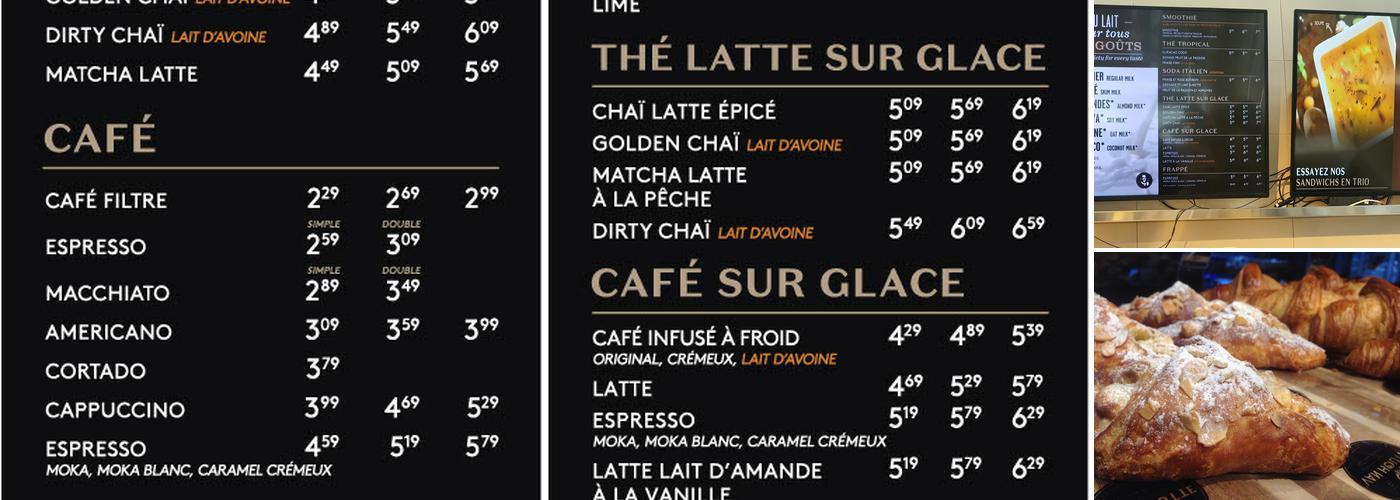 Café Van Houtte Menu