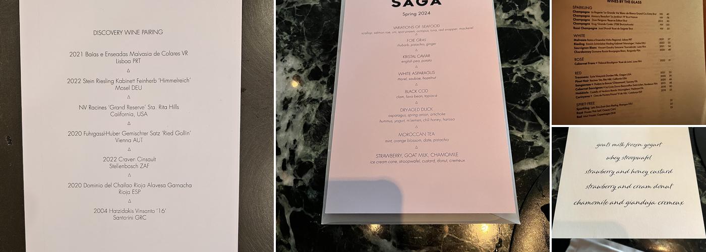 SAGA Menu