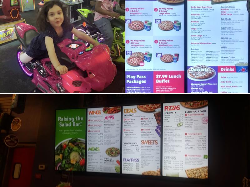 Chuck E. Cheese Menu