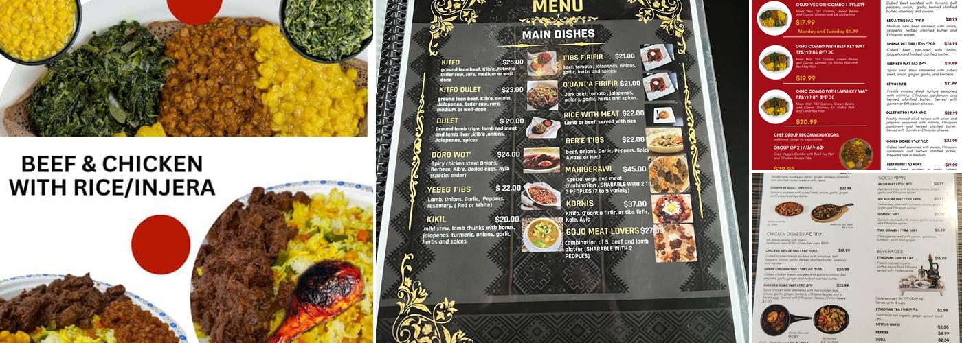 Gojo Café Ethiopia I Ethiopian Cuisine Menu