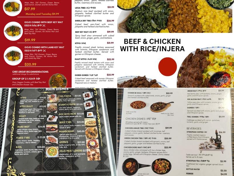 Gojo Café Ethiopia I Ethiopian Cuisine Menu