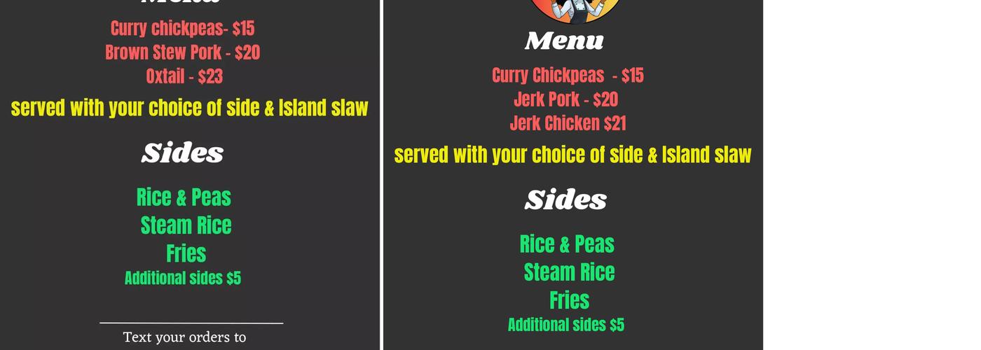 Taste of the Islands 867 Menu