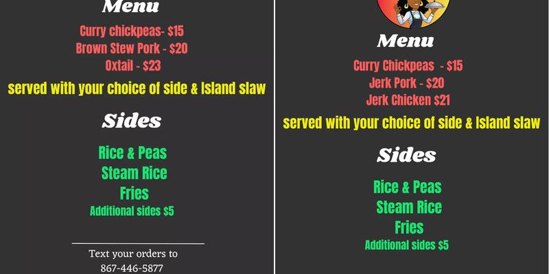 Taste of the Islands 867 Menu