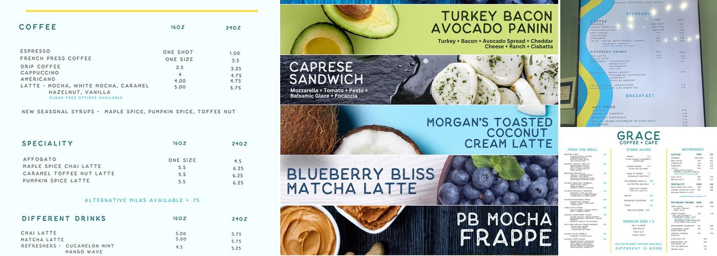 Grace Coffee and Cafe Menu