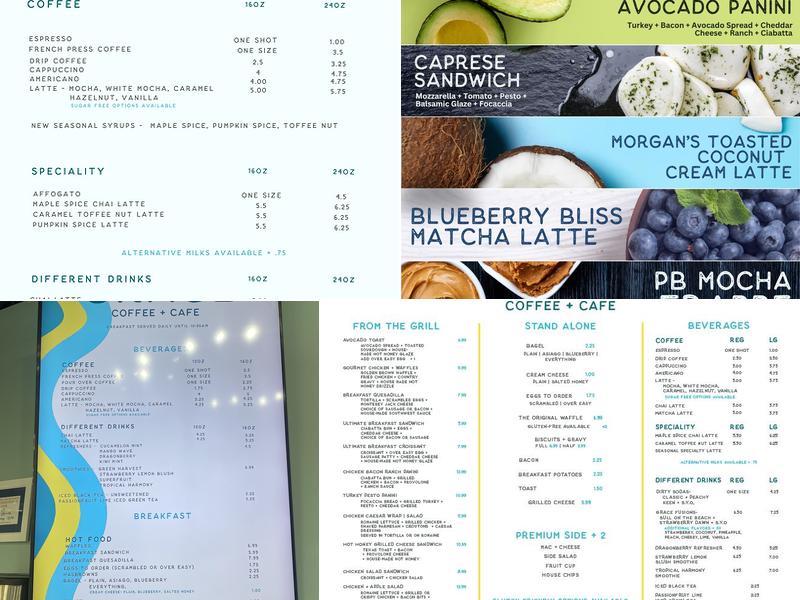 Grace Coffee and Cafe Menu