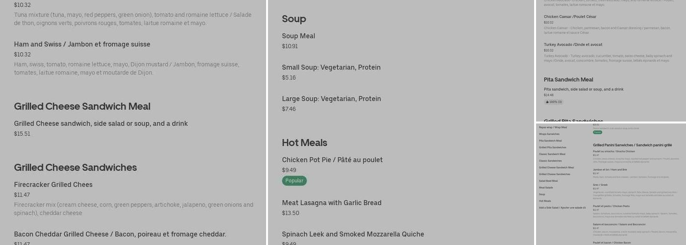 La Prep Menu