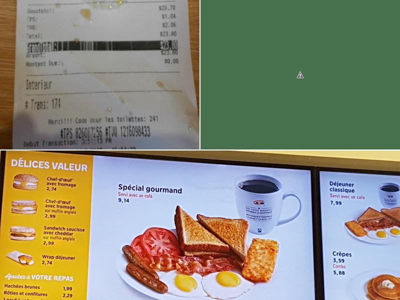 A&W Canada Menu