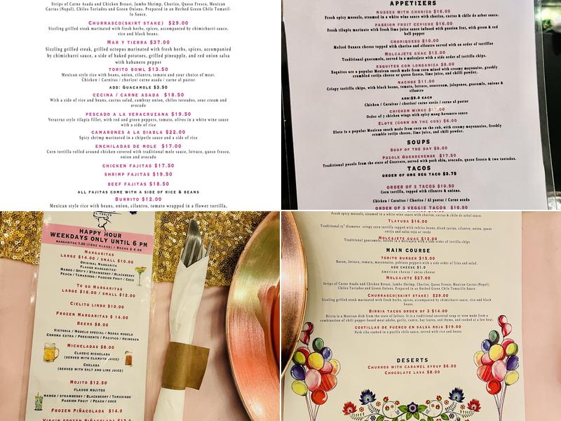 Taqueria El Torito Menu