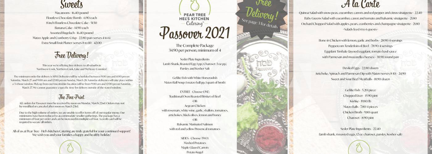 Pear Tree Catering Menu